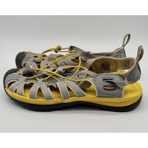 Keen Shoe Women's Sz 10.5 Gray Yellow Whisper Waterproof Fisherman Sport Sandal
